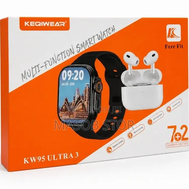 Quality Product Smart Watch እና Earbud With 7 Straps
