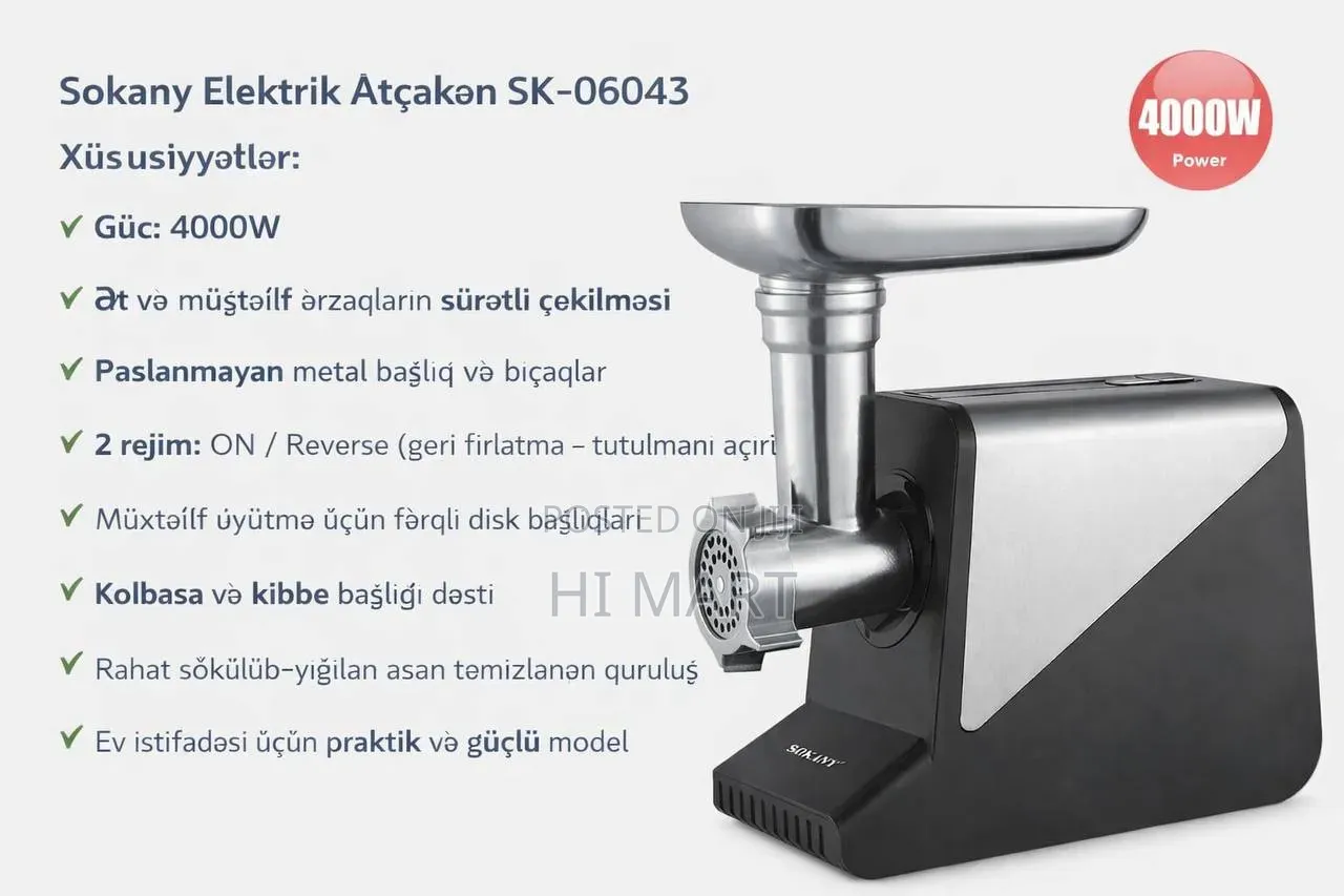 Sokany Top Quality Meat Grinder