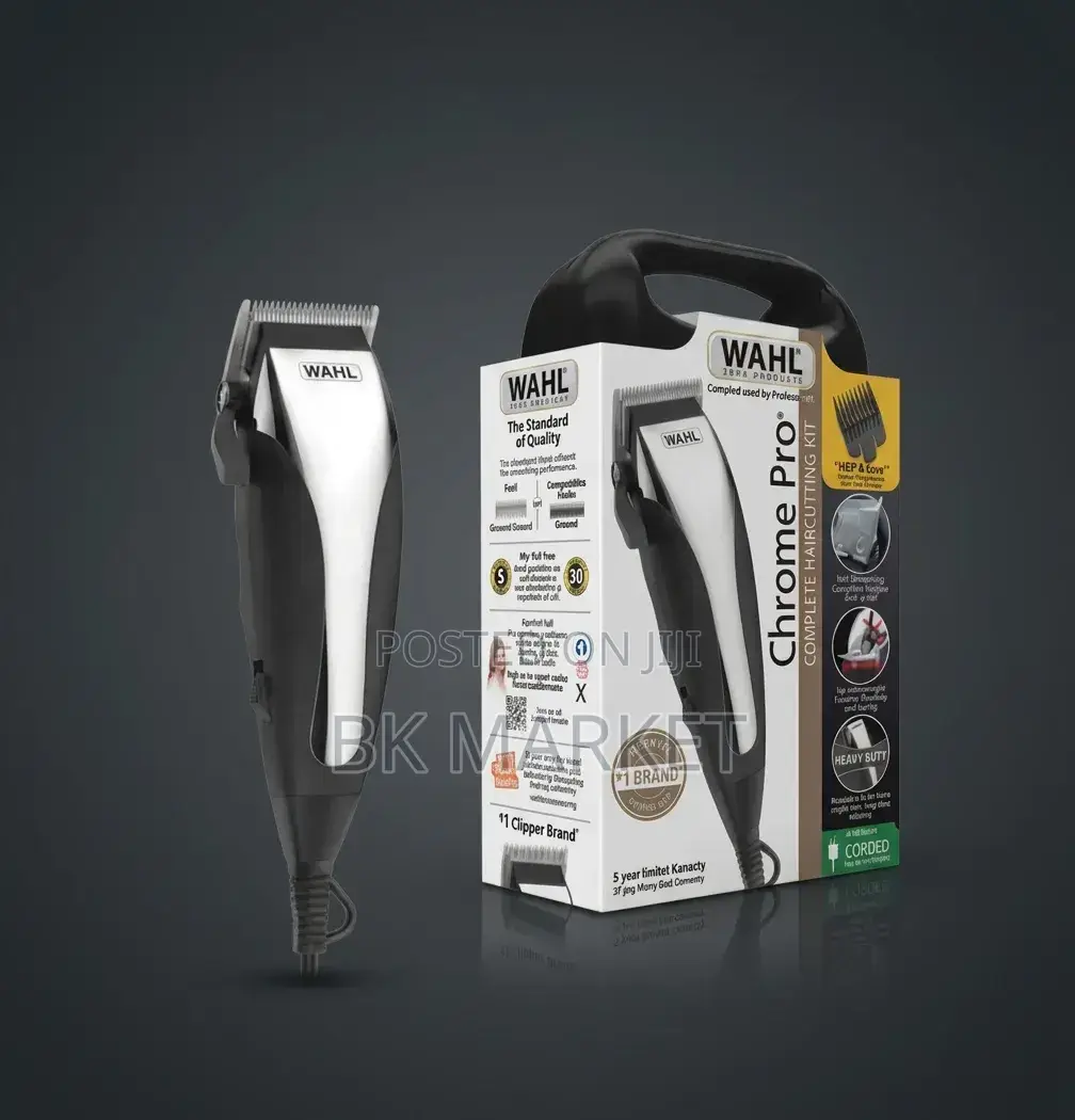 Wahl Chrome Pro Complete Haircutting Kit ዋህል ክሮም ፕሮ የተሟላ የፀጉር መቁረጫ ኪት
