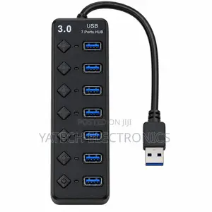 USB 3.0 7-Port Hub With Individual Power Switches – 5Gbps