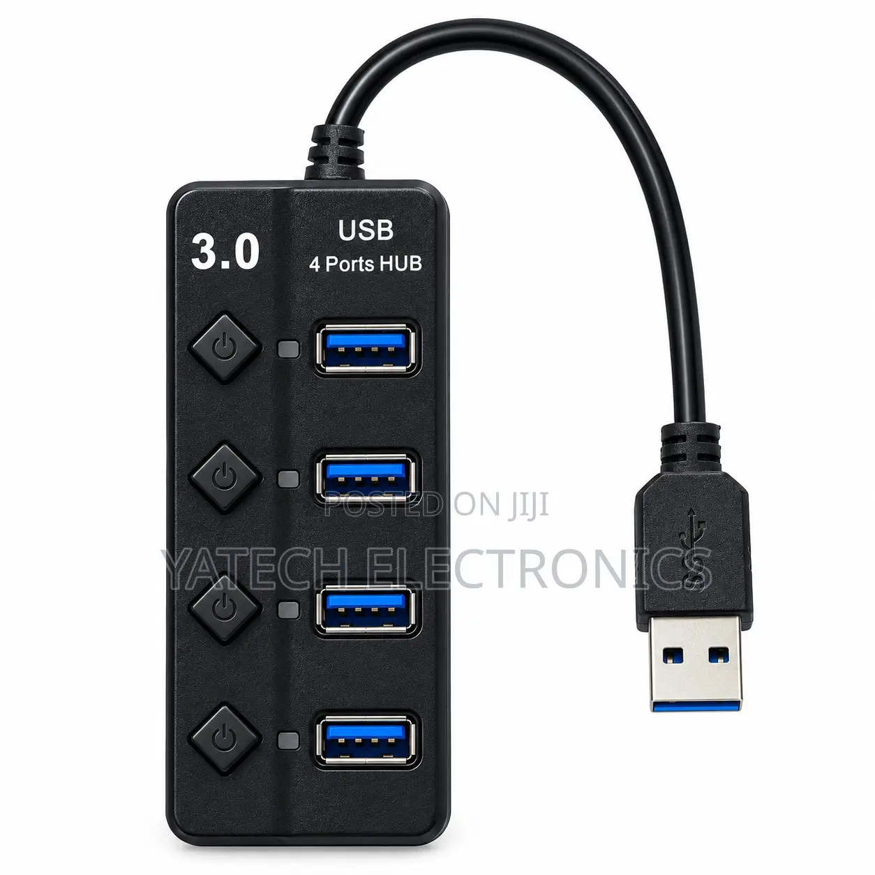 USB 3.0 4-Port Hub With Individual Power Switches – 5Gbps