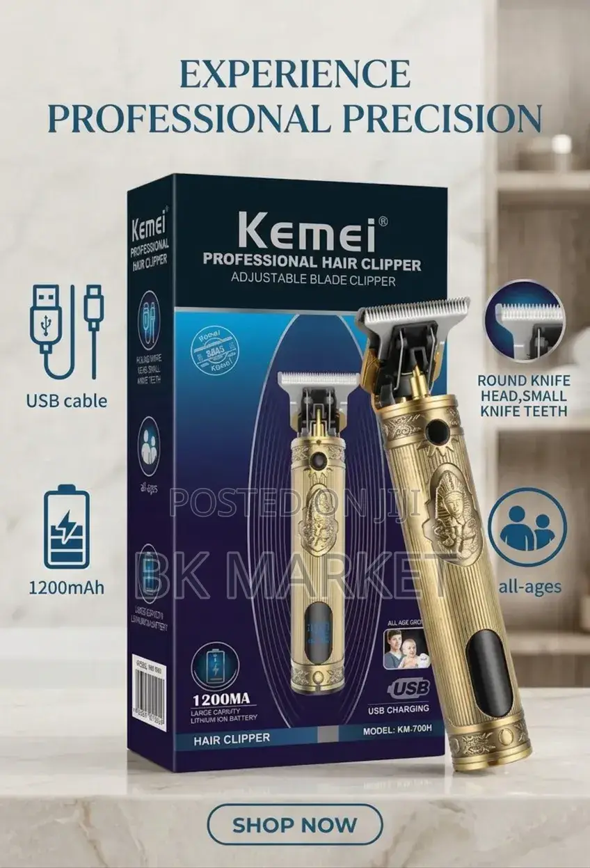 Kemei Professional Hair Clipper ኬሚ ፕሮፌሽናል ፀጉር መቁረጫ