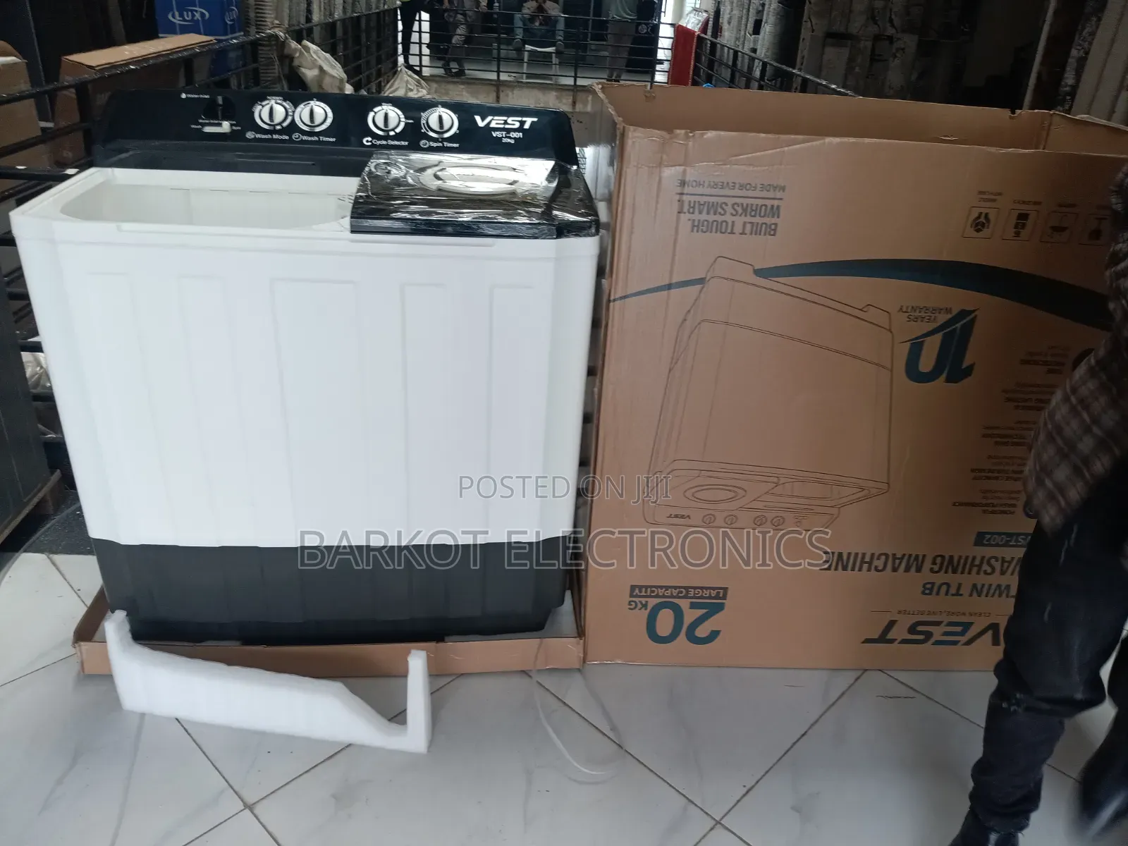 Vest Twin Tub Washing Mashine 20kg Quality Doubel Moter 2026 Model