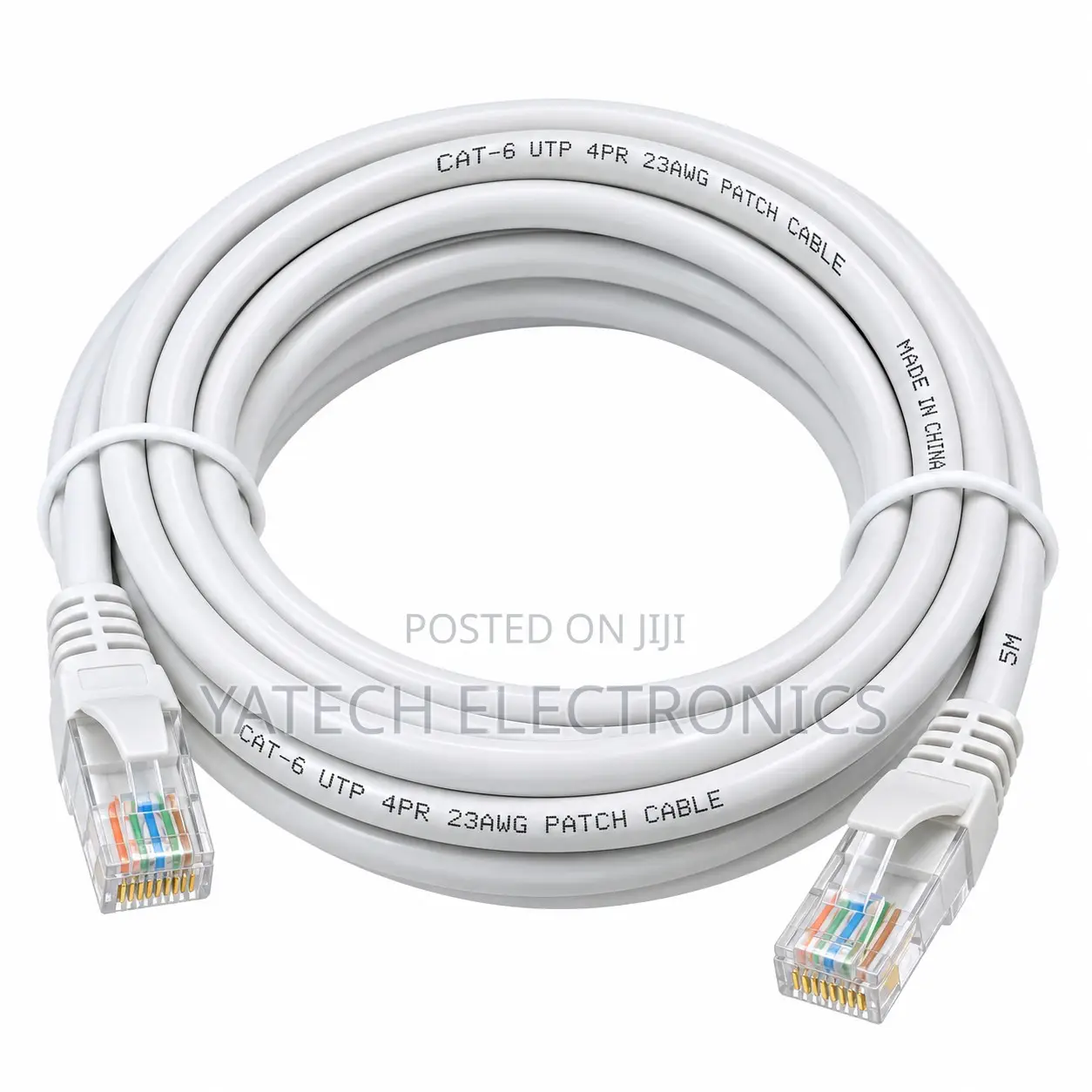 CAT6 UTP Ethernet Network Cable – 5 Meter, White