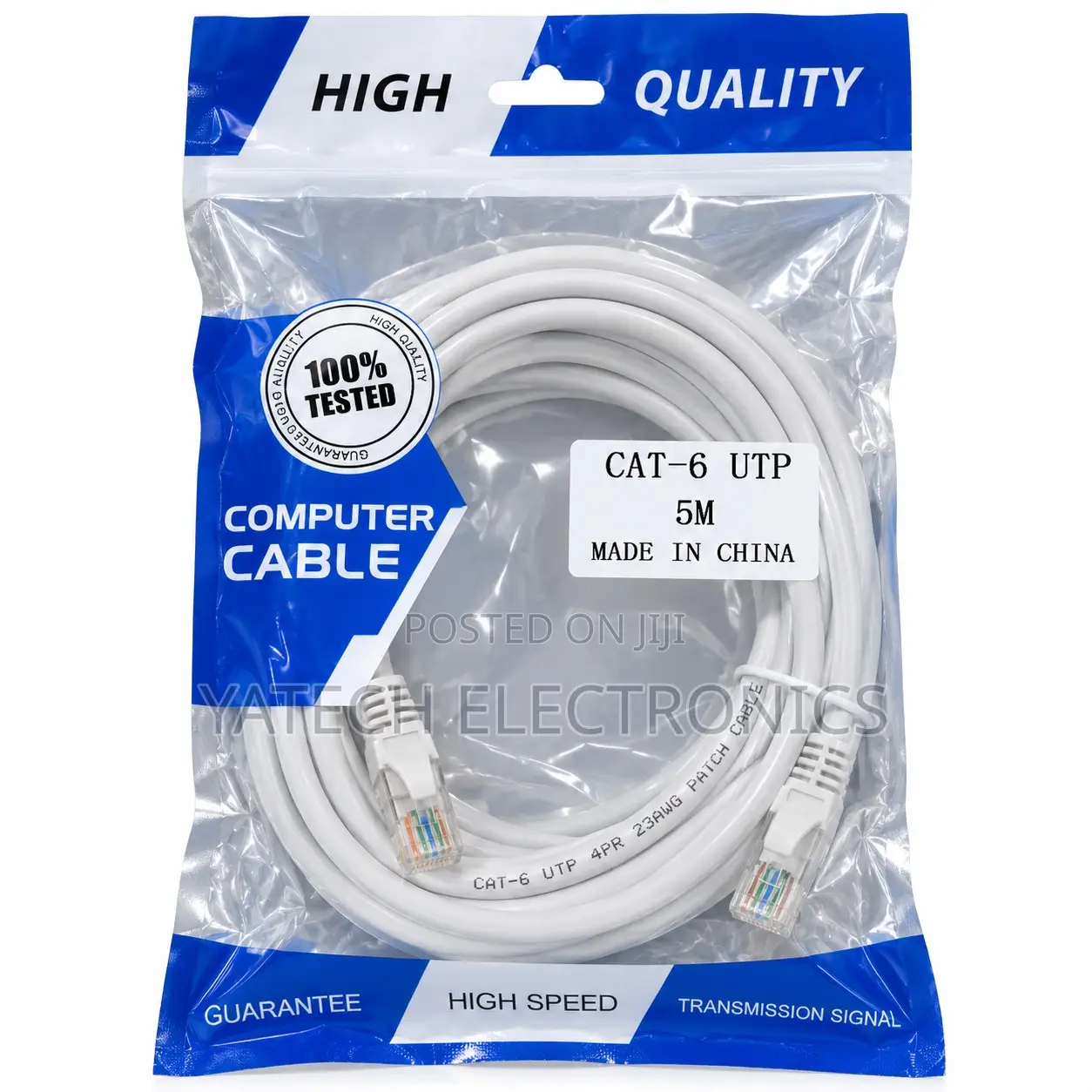 CAT6 UTP Ethernet Network Cable – 5 Meter, White