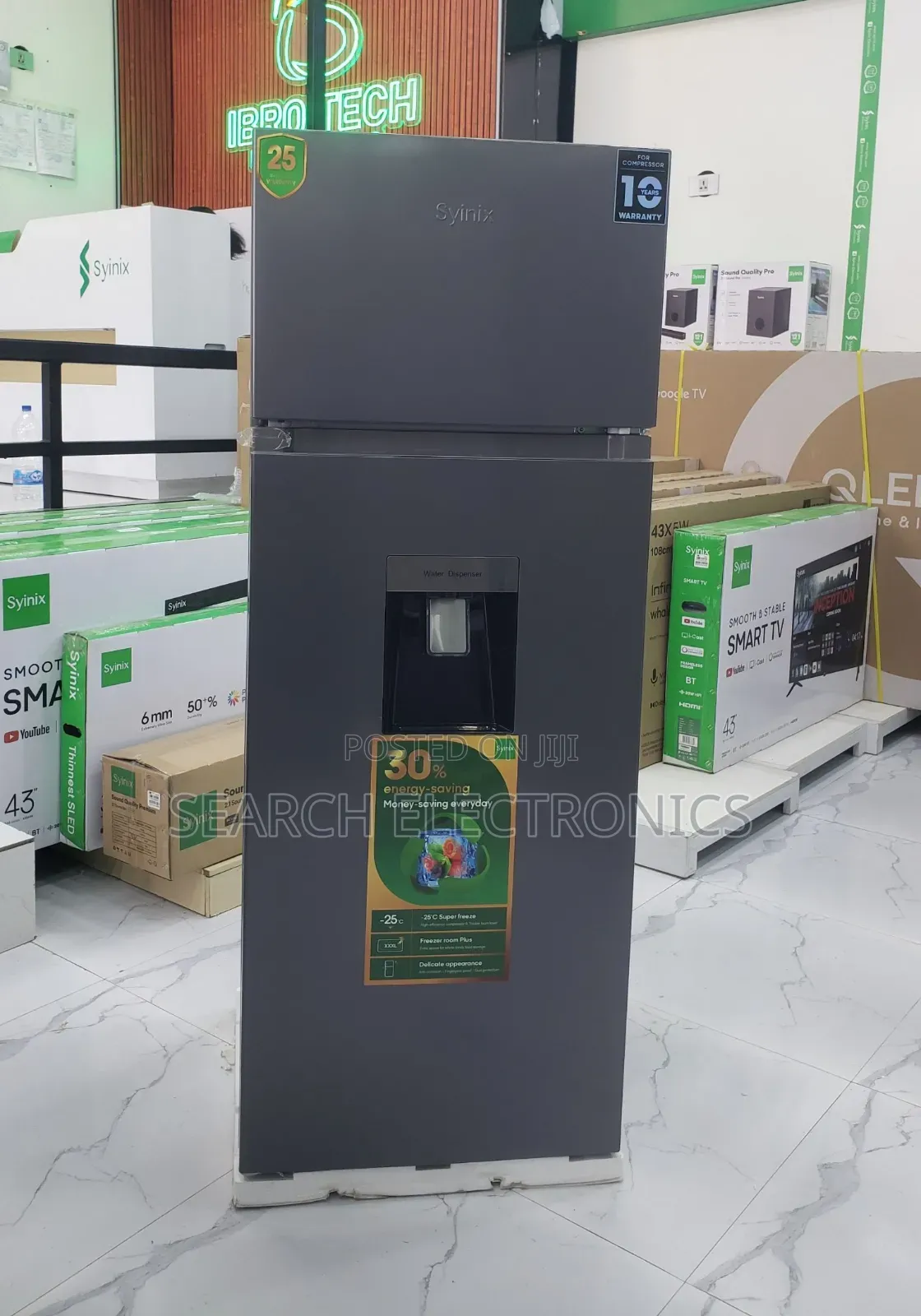 Syinix 275,Net Litr Fan Seastem Fridge