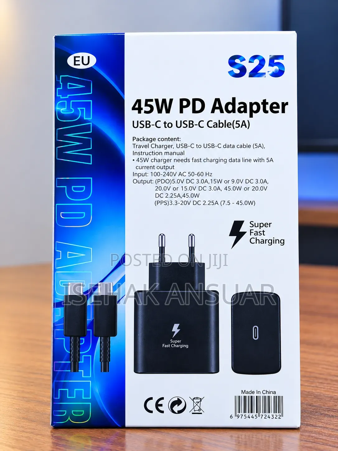 Original Samsung 45W C to C Fast Charger