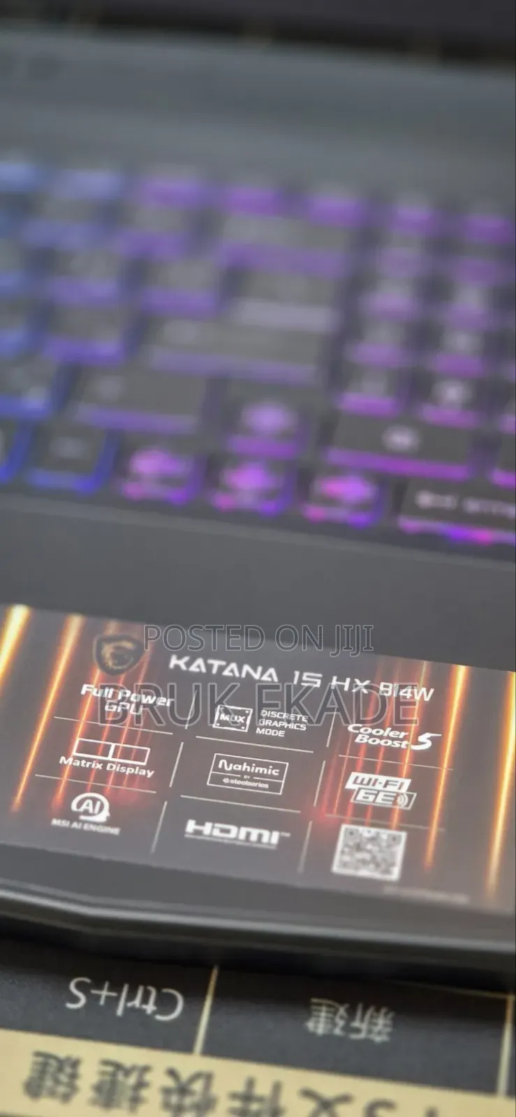 New Laptop MSI Katana 15 16GB Intel Core i7 SSD 1T