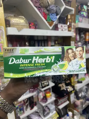 New Original Dabur Herbal Intense Fresh Natural Gel Toothpaste for Fre