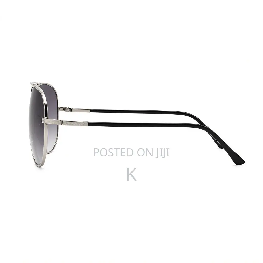 Silver Metal-Frame Aviator Sunglasses