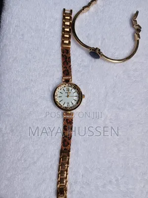 Leopard Print Watch Matching Bangle Bracelet