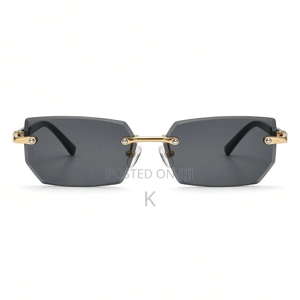 Small Rimless Rectangular Sunglasse