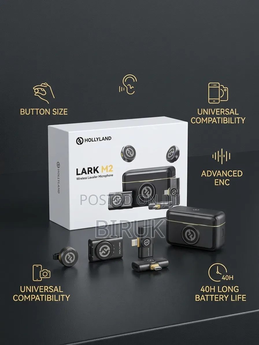 LARK M2 Wireless Lavalier Microphone System ላርክ ገመድ አልባ ማይክሮፎን ስርዓት