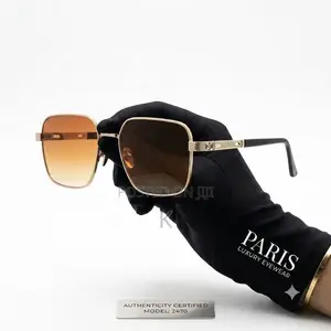 Gold-Tone Square-Frame Sunglasses