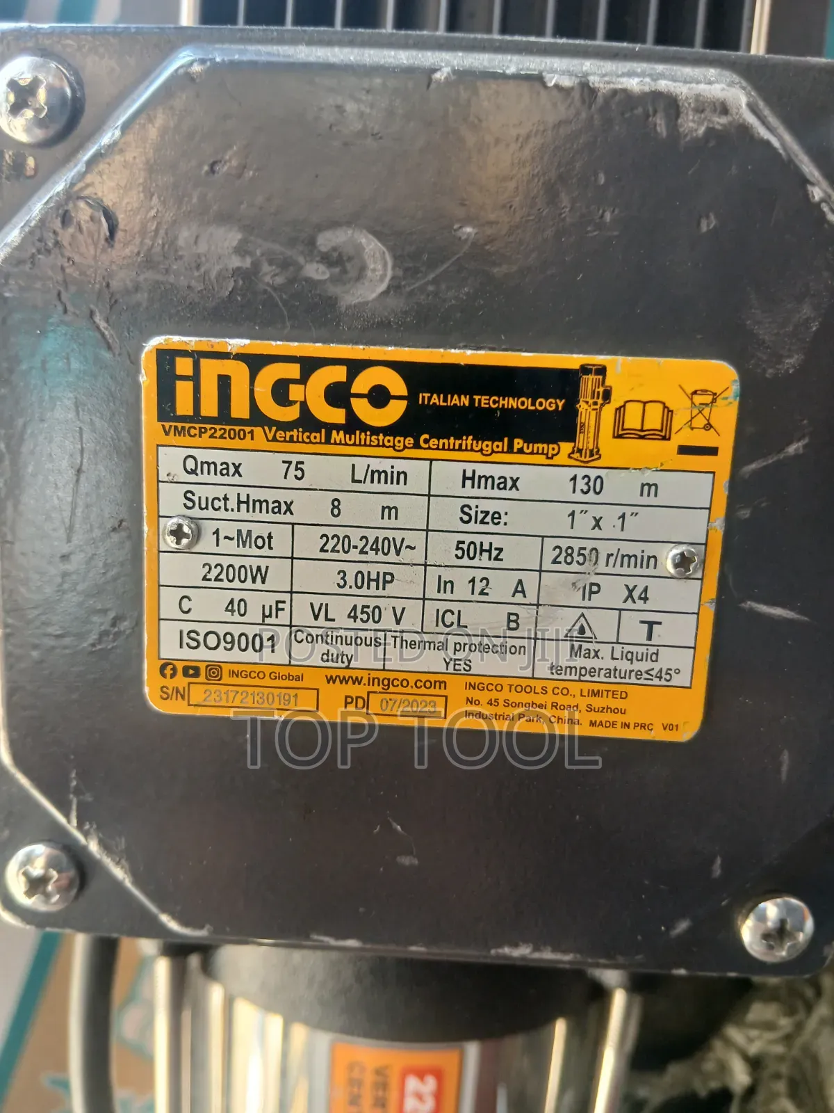 ,INGCO 3.0-Horsepower Vertical Multistage Centrifugal Water Pump