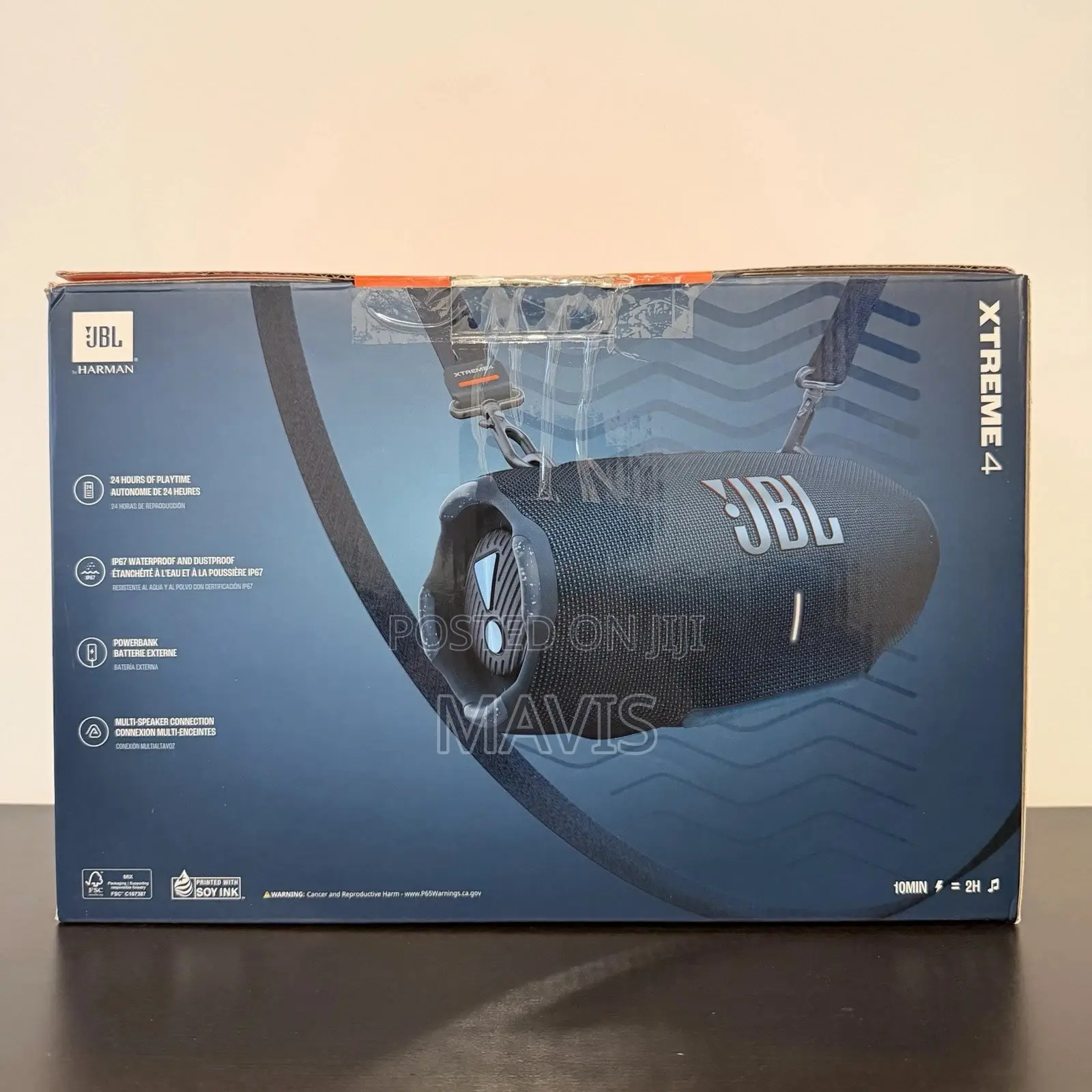 JBL Xtreme 4 Bluetooth Speaker Waterproof Blue Open Box