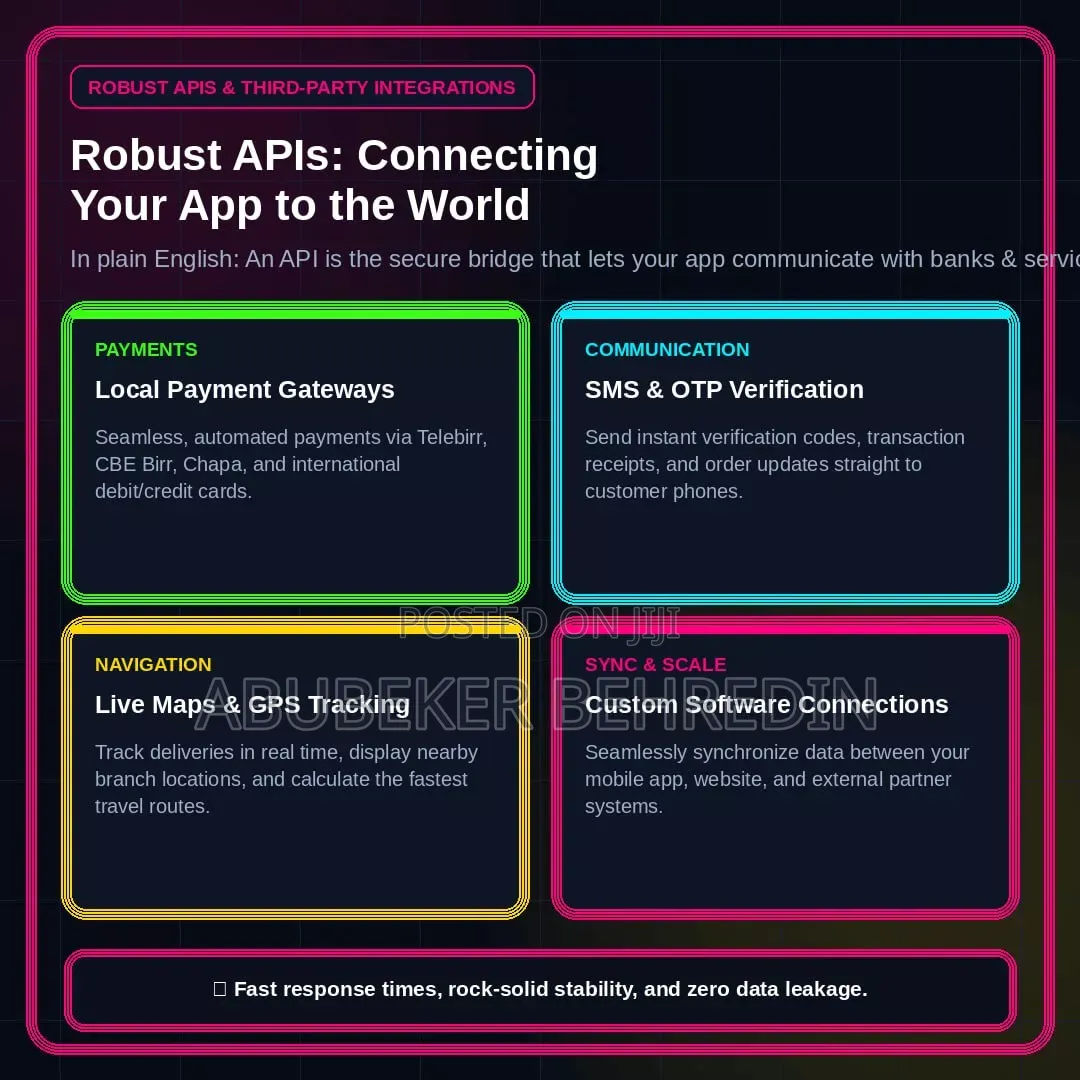 Professional Mobile App System Development (Mobile Apps, Web APIs)