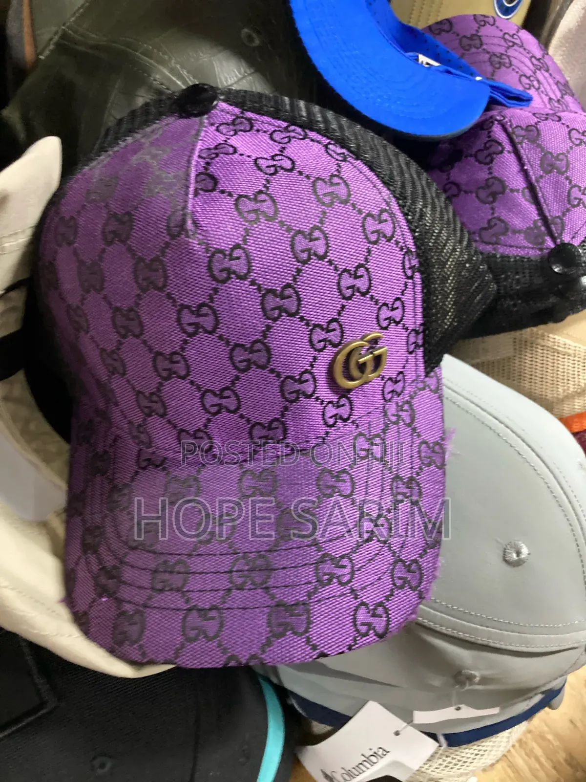 Luxury GG D G Glitter Mesh Trucker Caps