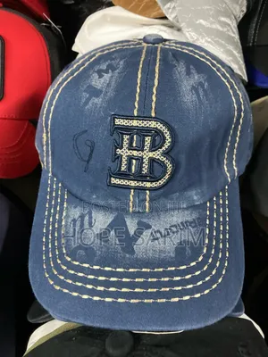 Vintage Washed Denim "B" Monogram Cap