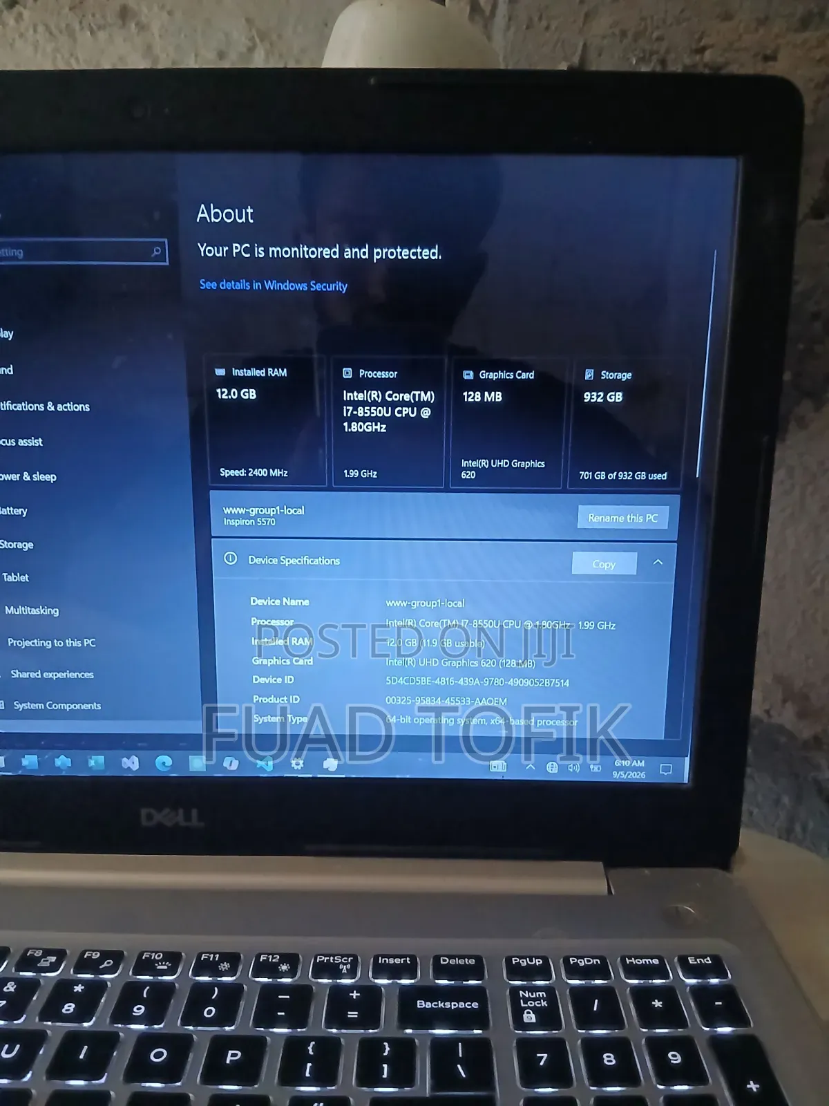 Laptop Dell Inspiron 15 8GB Intel Core i7 HDD+SSD 1T