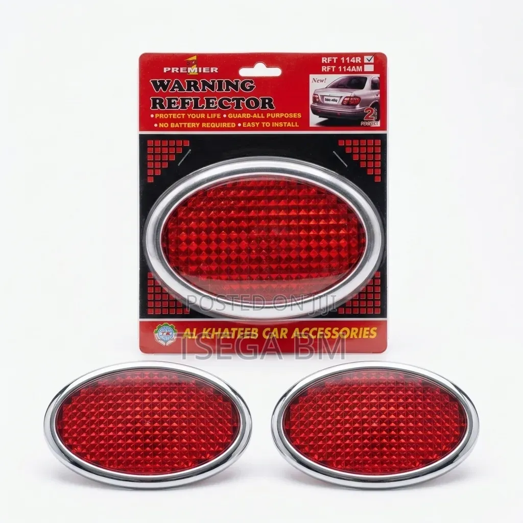 2Pcs Oval Warning Reflectors