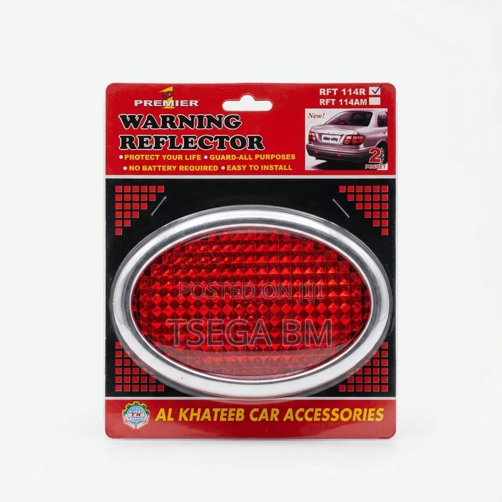 2Pcs Oval Warning Reflectors