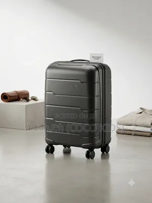 Sleek Horizontal-Groove Suitcase / Follow Me
