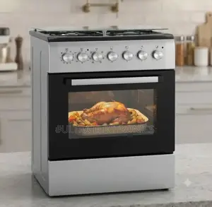 Freestanding Silver Black Gas/Electric Cooker Modern
