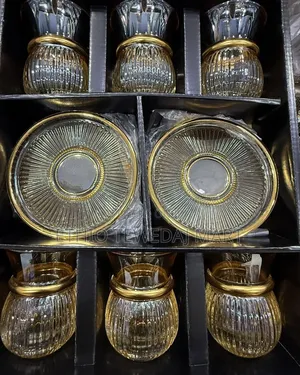 12-Piece Turkish/Arabic Luxury Glass Tea Cup ዘመናዊ የሻይ ብርጭቆ