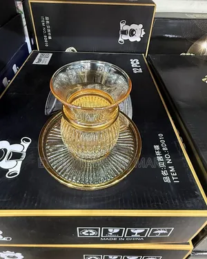 12-Piece Turkish/Arabic Luxury Glass Tea Cup ዘመናዊ የሻይ ብርጭቆ