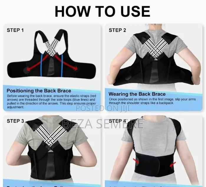 Adjustable Lower Back Support Belt With Dual Straps