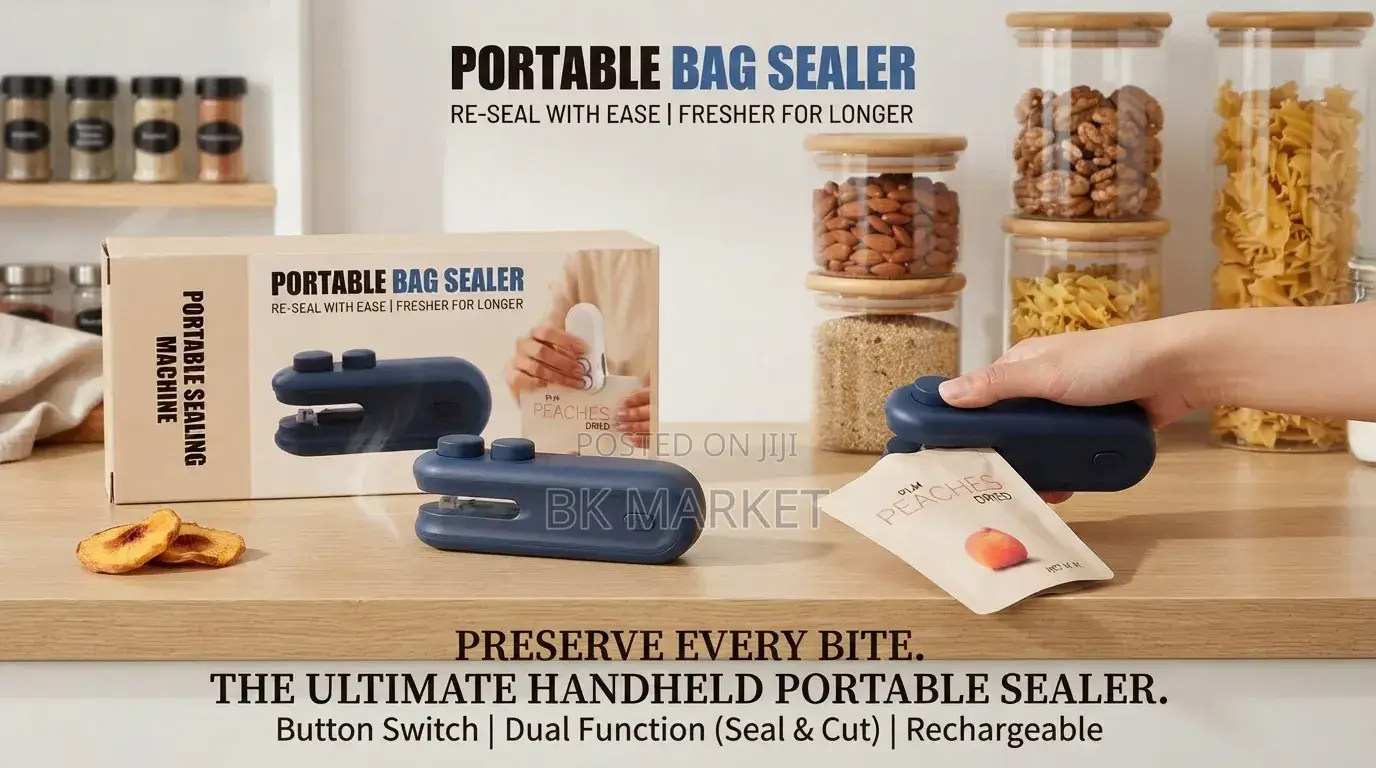 Portable Mini Bag Sealer and Cutter ተንቀሳቃሽ ሚኒ ቦርሳ ማሸጊያ እና መቁረጫ