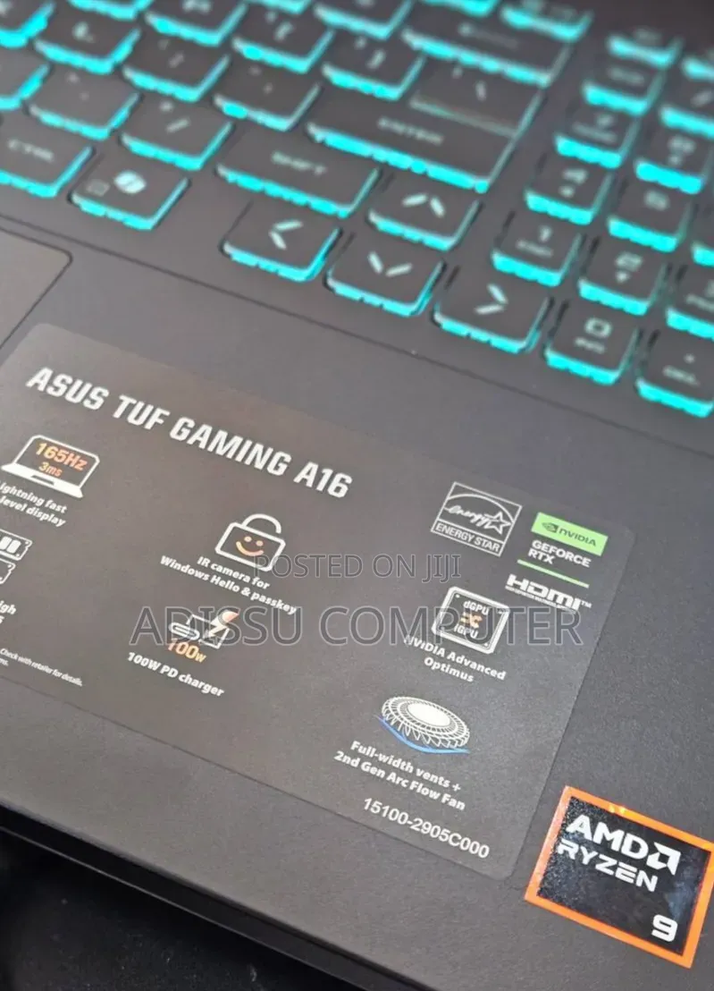 New Laptop Asus TUF Gaming A16 32GB Intel Core i9 SSD 1T