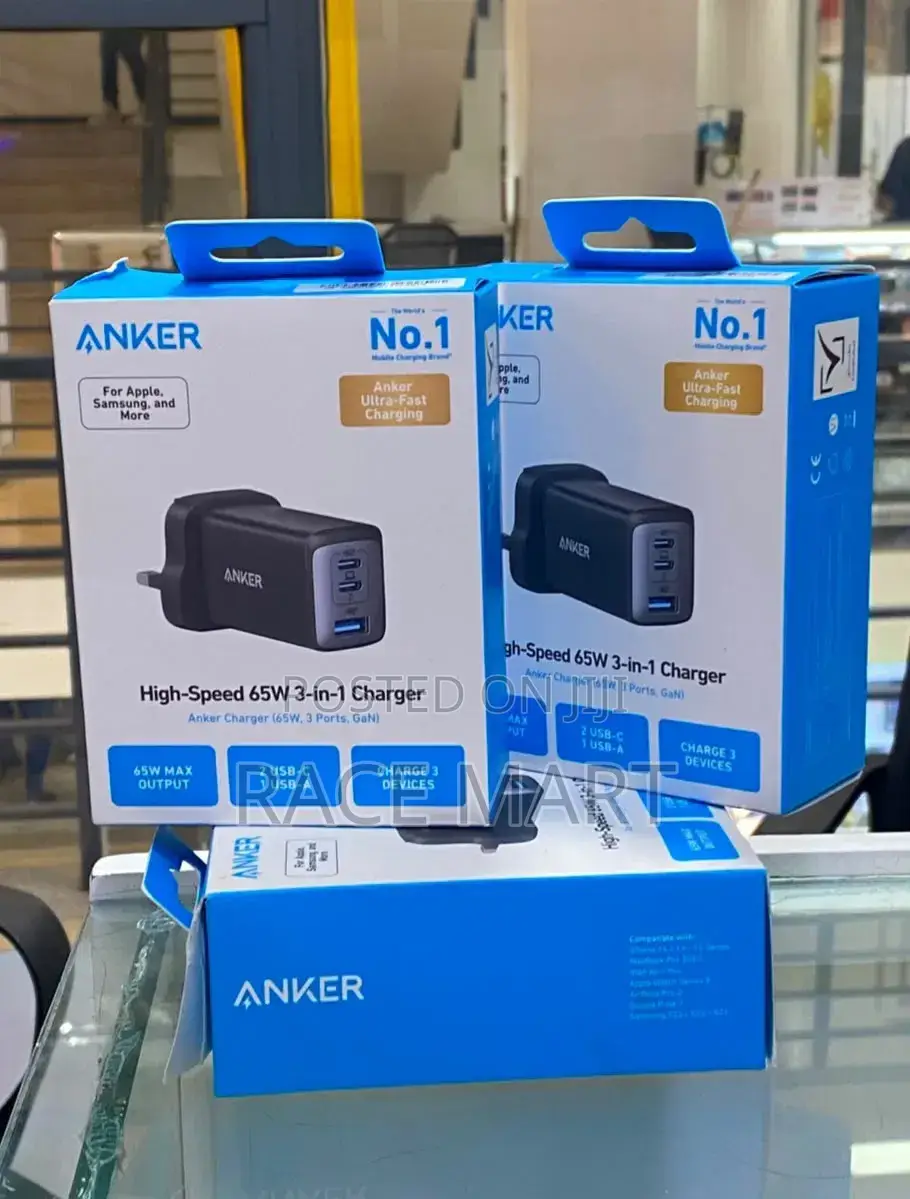Anker High-Speed 65W 3 in 1 Charger