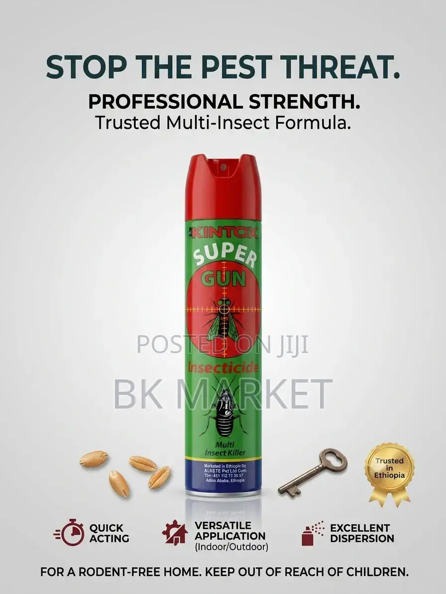Kintox Super Insecticide Aerosol በርካታ አይነት ነፍሳትን የሚገድል የሚረጭ ኬሚካል