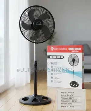 Top Power 18" Stand Floor Fan – Fs-50b / Fs-520 በቤት፣ በቢሮ እና በሱቅ