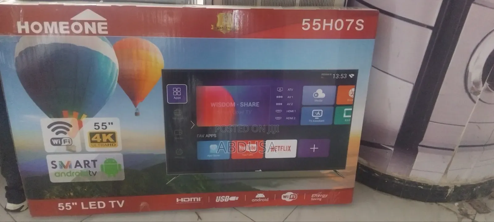 HOMEONE SMART TV 55inc በተመጣጣኝ ዋጋ ለበአል ልዩቅናሽ አርግተናል