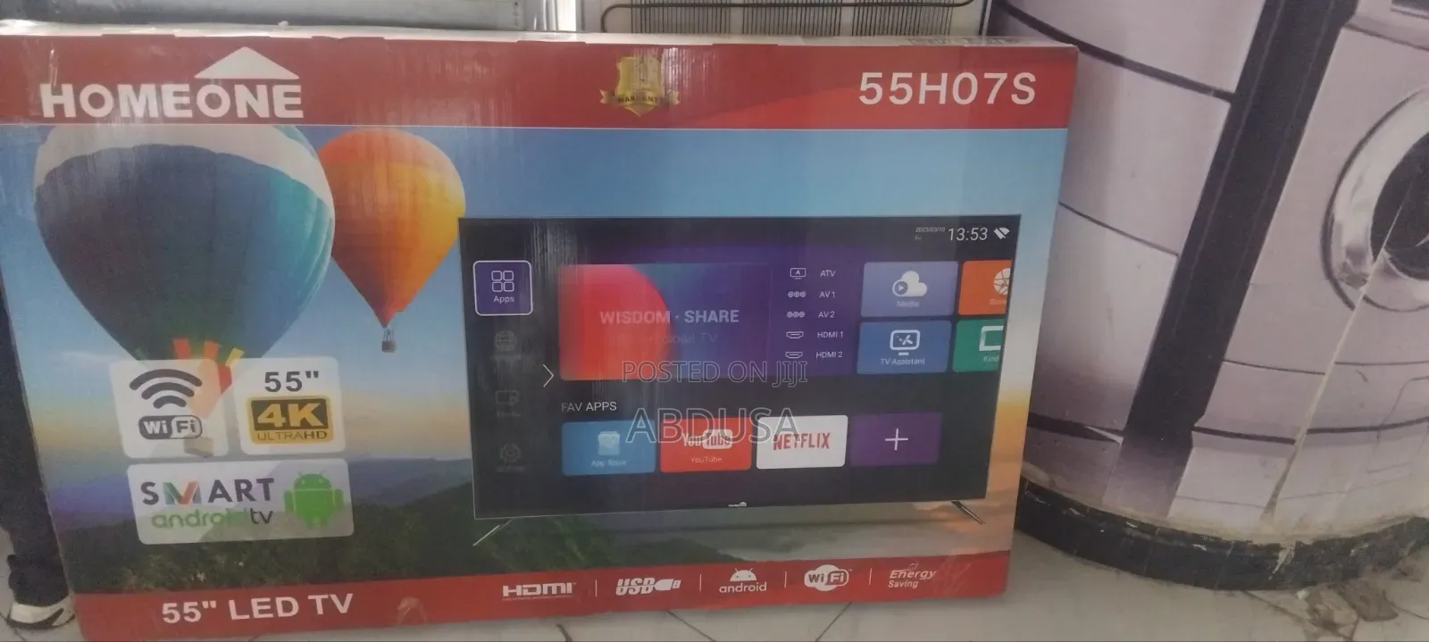 HOMEONE SMART TV 55inc በተመጣጣኝ ዋጋ ለበአል ልዩቅናሽ አርግተናል