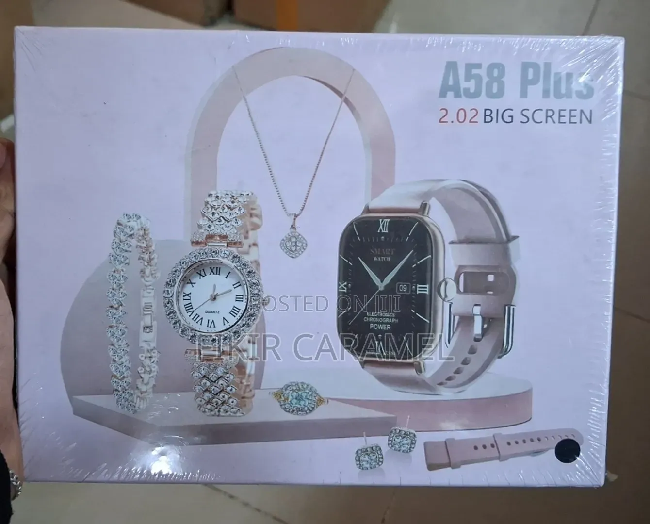 A58 Plus Smart Watch Jewelry Gift Set