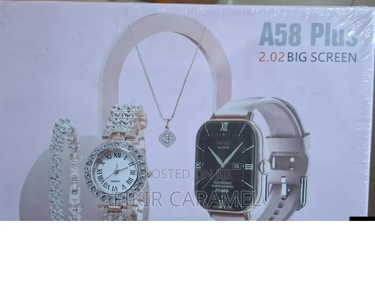 A58 Plus Smart Watch Jewelry Gift Set