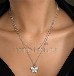 Silver Plated Butterfly  Necklace