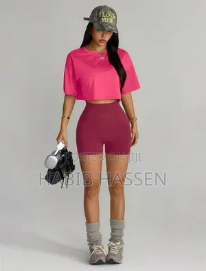 3pcs Sports Athletic Set, Seamless Bra, Gym Shorts