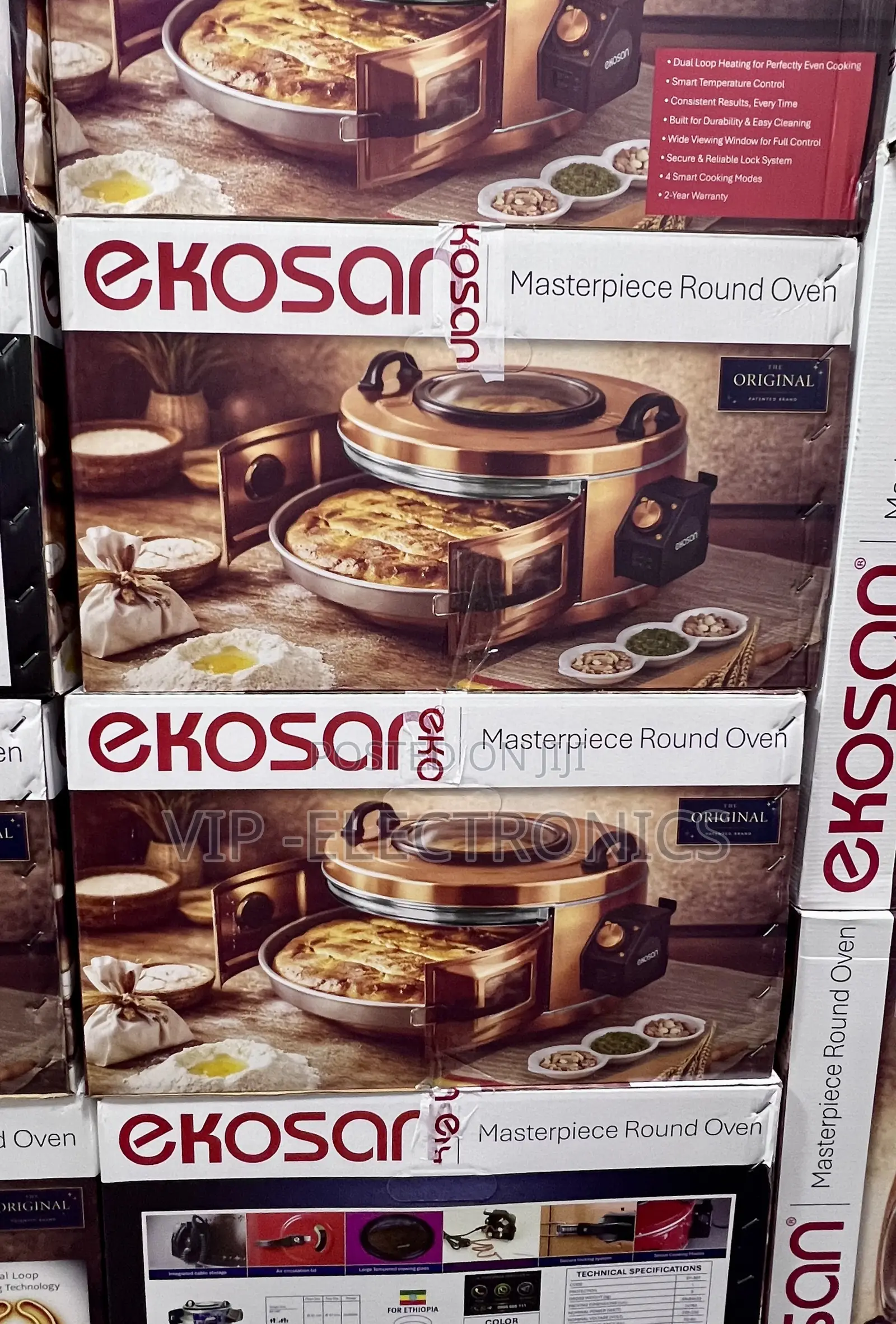 Ekosan Round Oven – Large Family Size Electric Oven, Silver New 2026