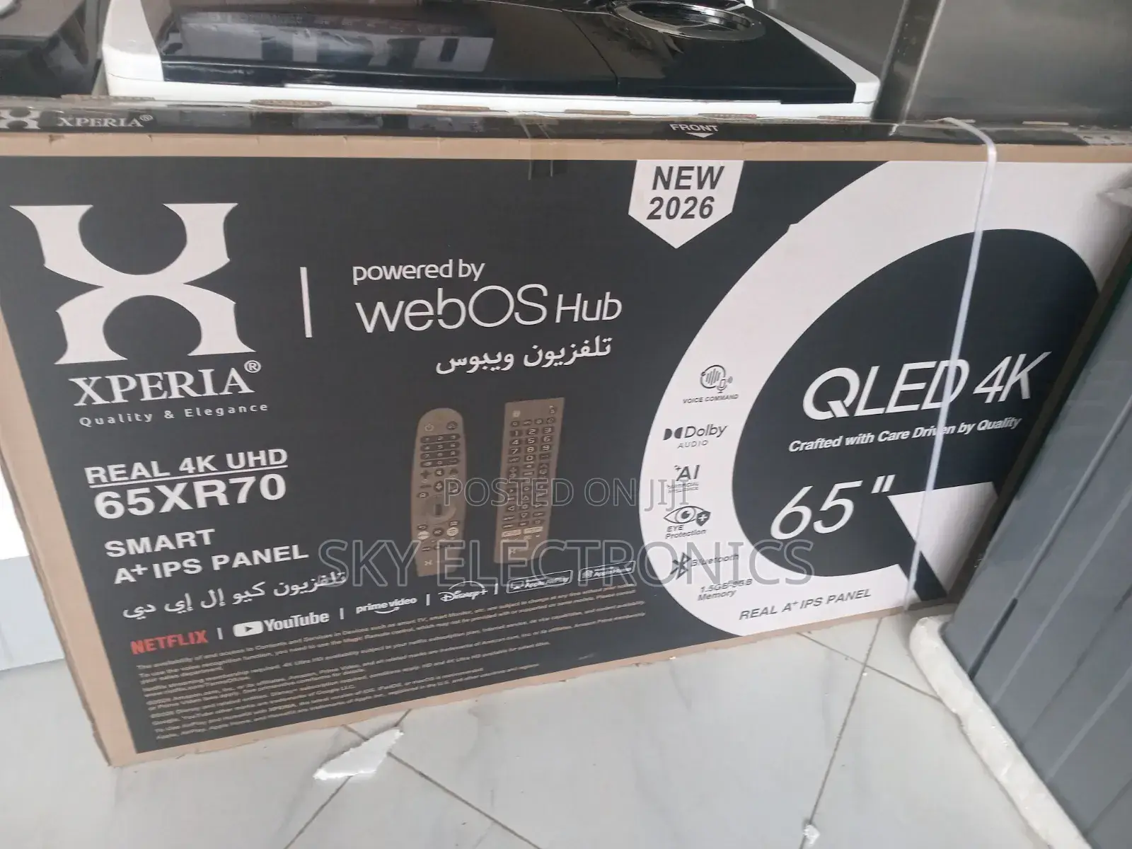 Xperia TV 65inch Qled Smart Android TV.