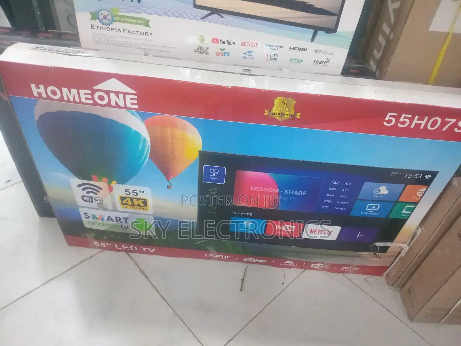 Xperia TV 65inch Qled Smart Android TV.