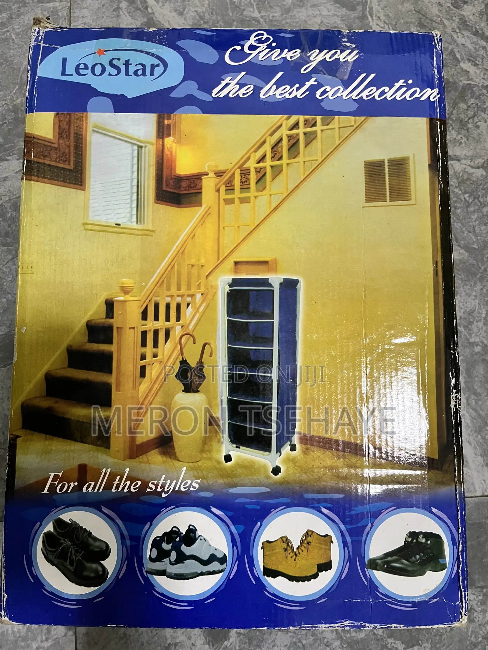 Moveable and Foldable Shoe Rack