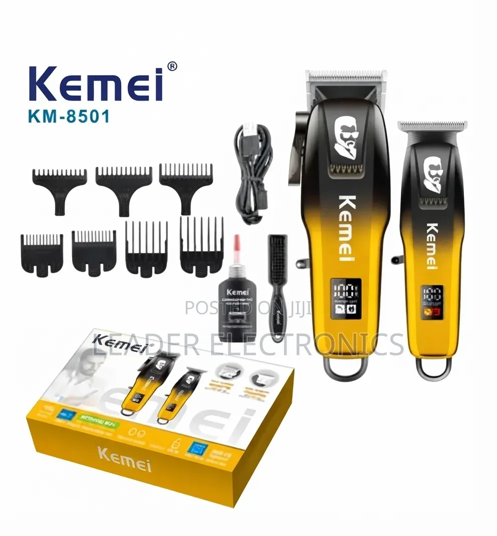 Kemei Professional Clipper Trimmer 2-in-1 – Perfect for Barbers