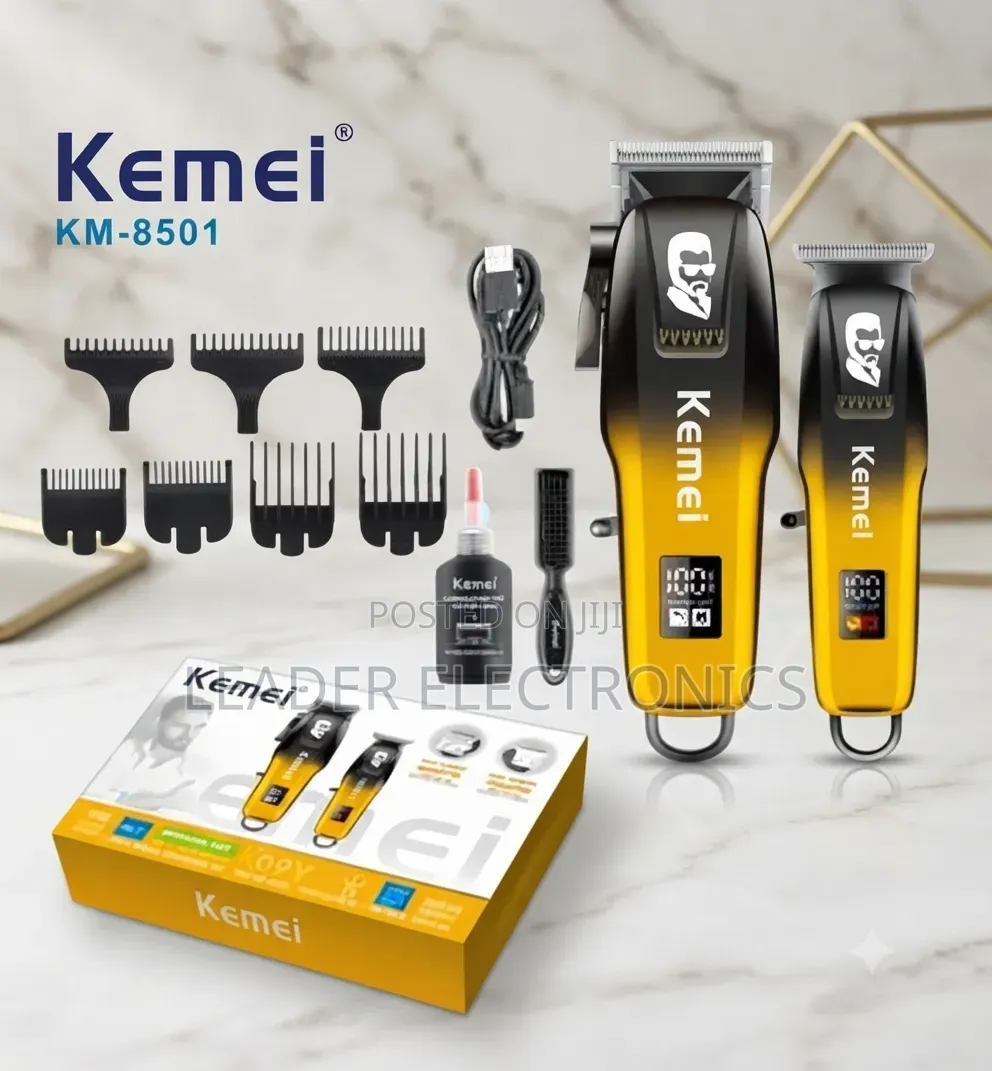 Kemei Professional Clipper Trimmer 2-in-1 – Perfect for Barbers