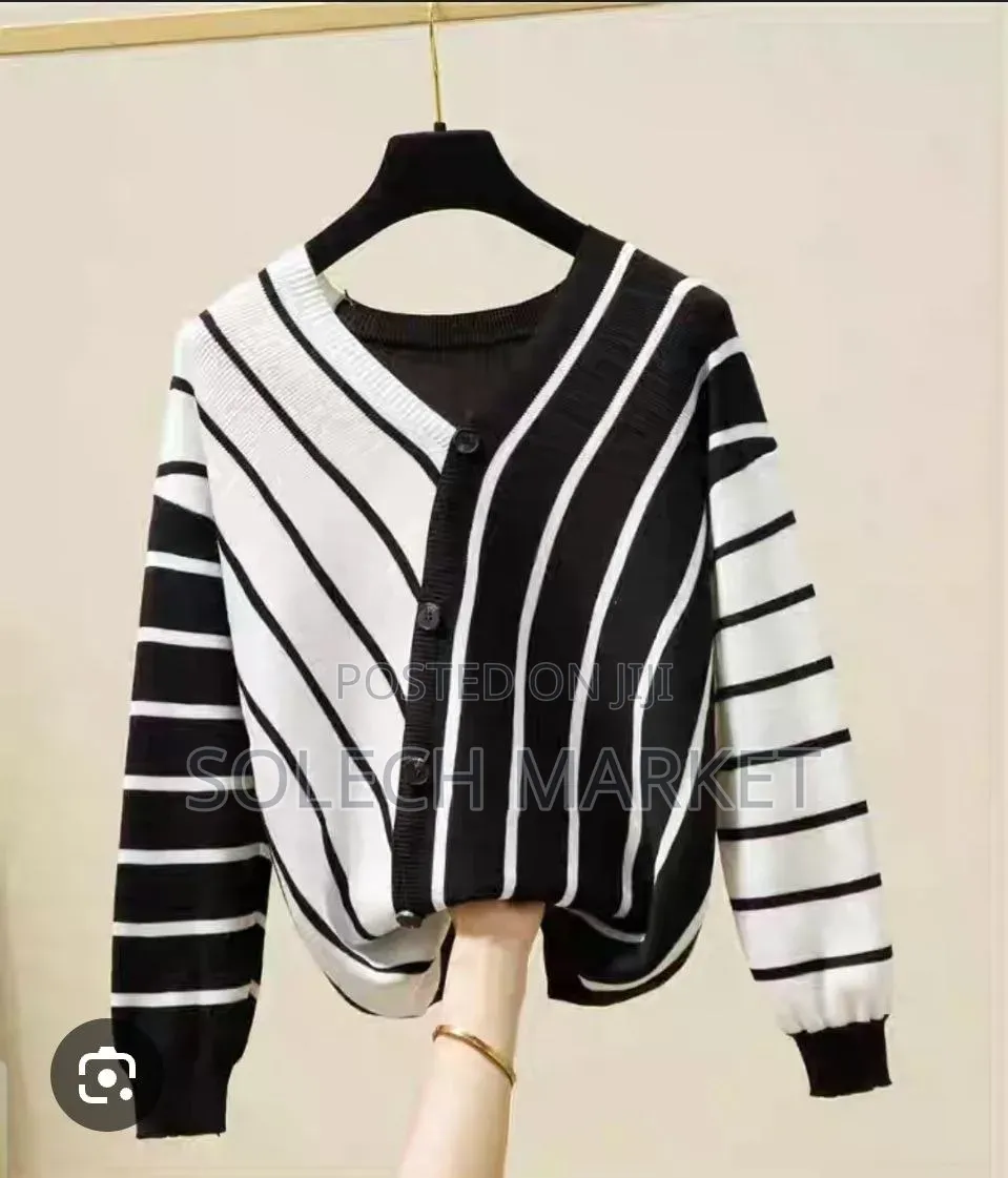 Black and White Striped Diagonal