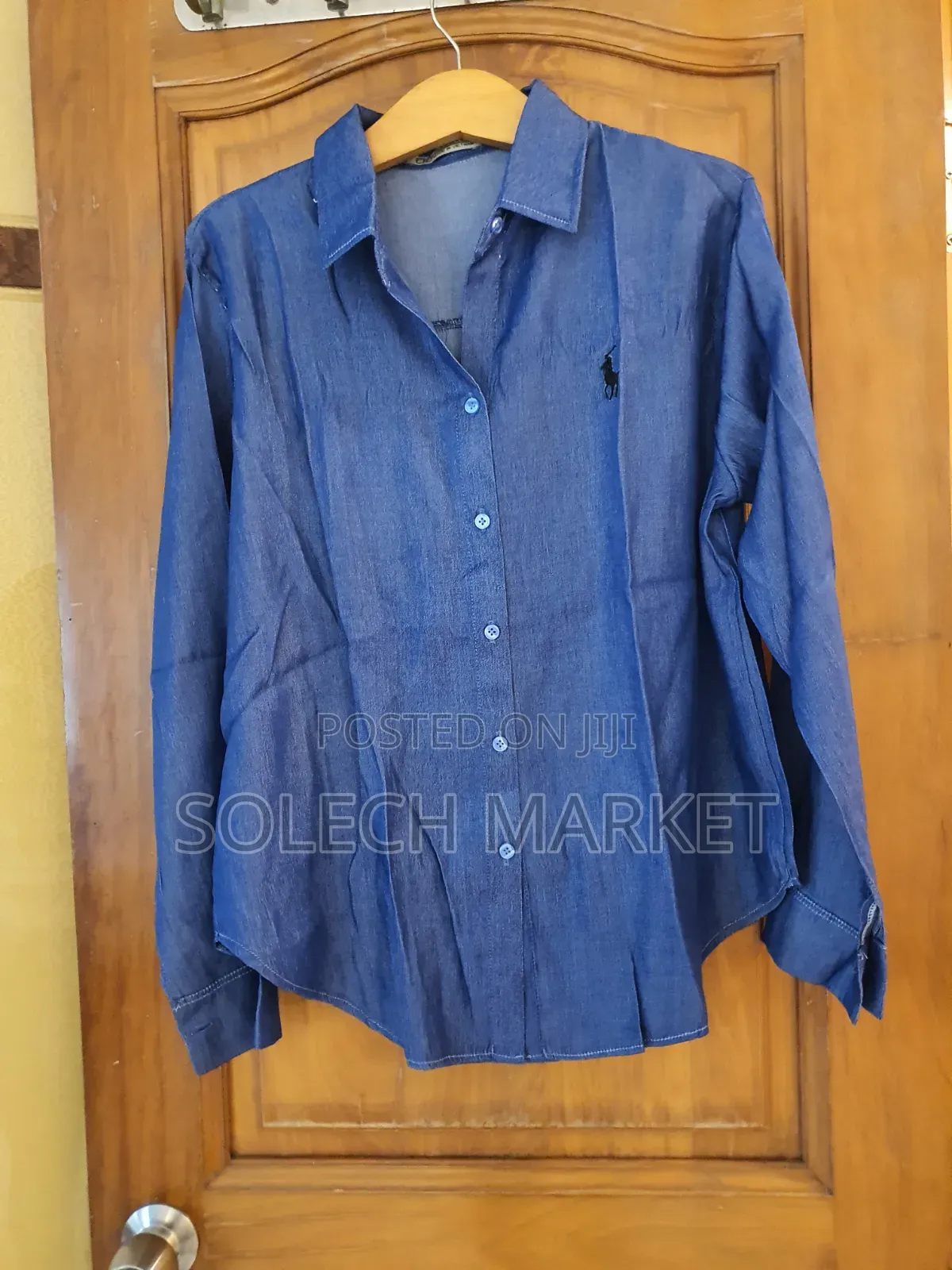 Premier Blue Denim Long-Sleeve Blouse